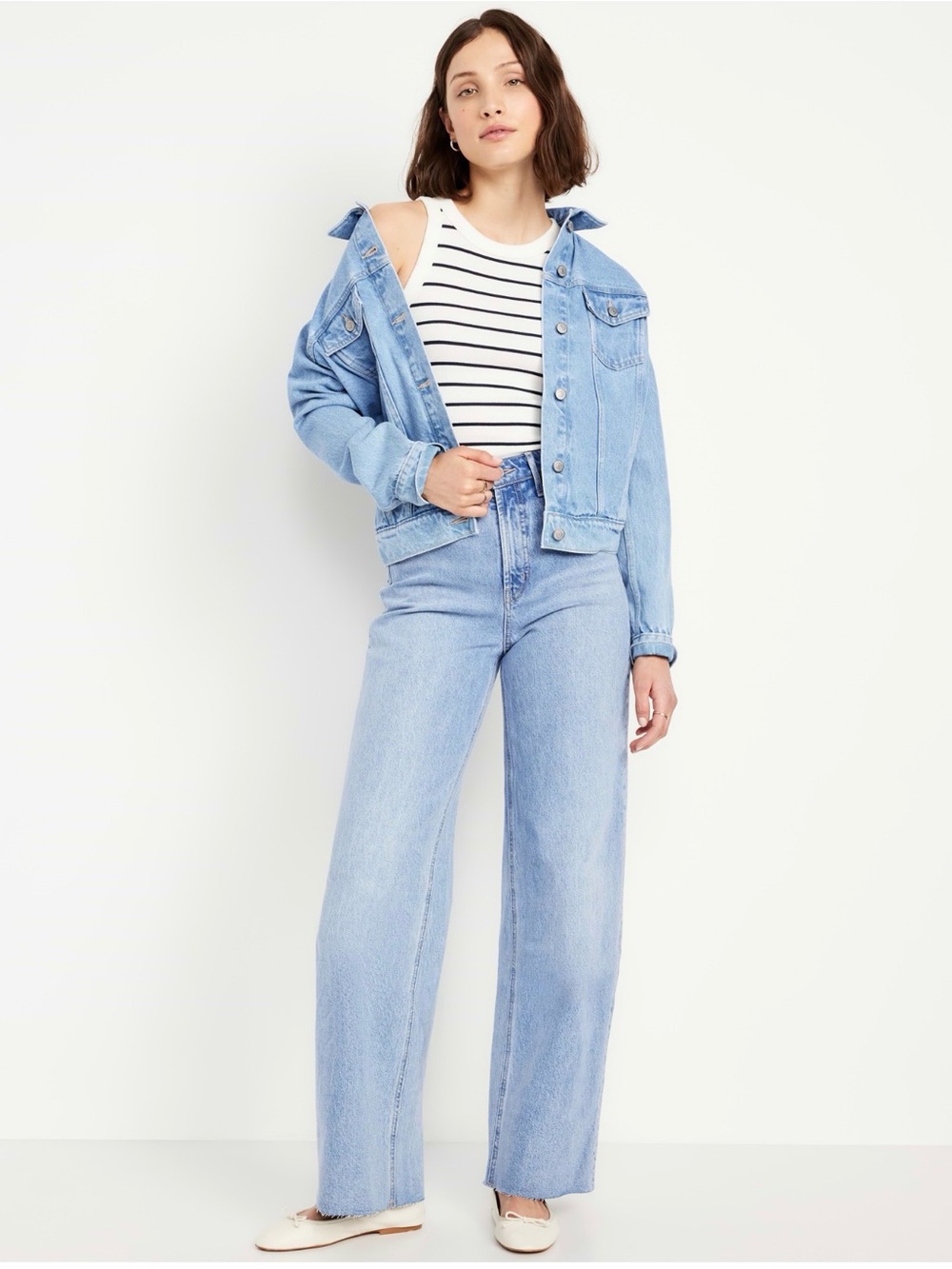 Old Navy Extra High Rise Wide Leg Jeans